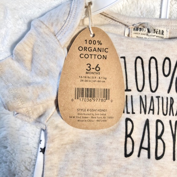 New Emily & Oliver Unisex 2pc Onesie Set - Picture 5 of 5